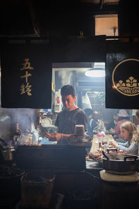 Man working at restaurant