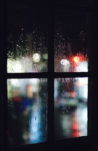 Rain drops on glass window