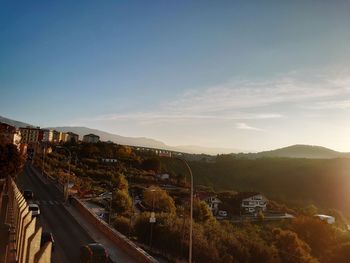 Panoramic view of road against sky