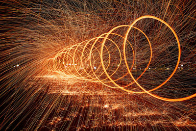 Light painting at night