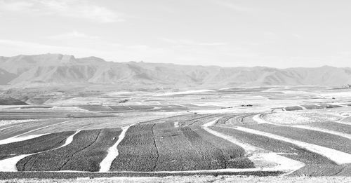 Scenic view of desert against sky