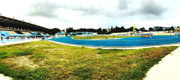 Panoramic view of landscape against sky