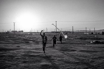 Woman jumping in park