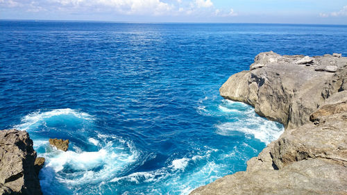 Scenic view of sea against sky