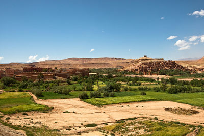 Scenic view of desert against sky