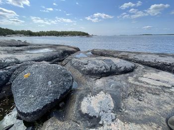 Scenic view of sea against sky