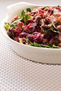 Close-up of quinoa salad in bowl