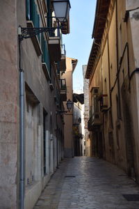 Narrow alley amidst buildings