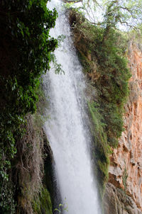 Scenic view of waterfall