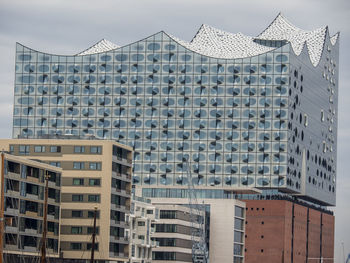 Low angle view of buildings in city