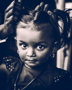 Close-up portrait of cute baby