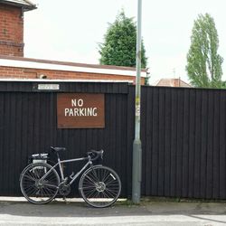 Cars parked in front of building