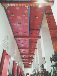 Low angle view of hanging ceiling