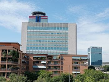 Low angle view of buildings against sky