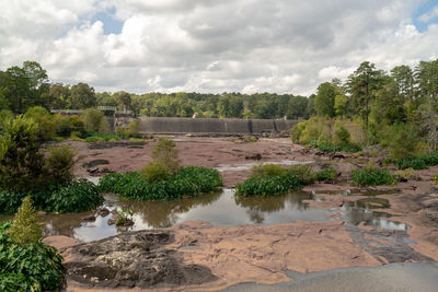 Scenic view of river against sky