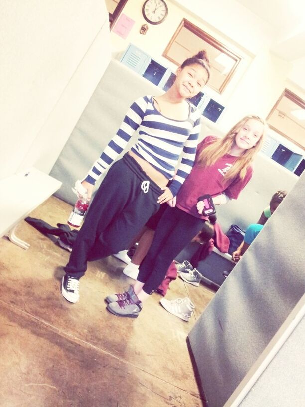 Gym with her thoo >