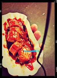 Close-up of red chili peppers