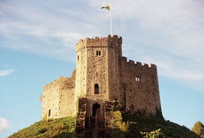 Low angle view of historic building against sky