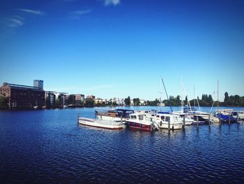 Boats in harbor