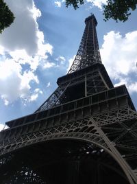 Low angle view of eiffel tower