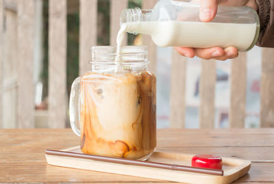 Close-up of jar on table