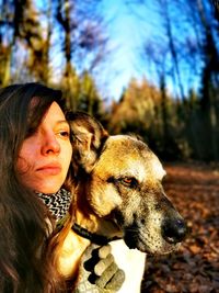 Close-up of a dog looking away