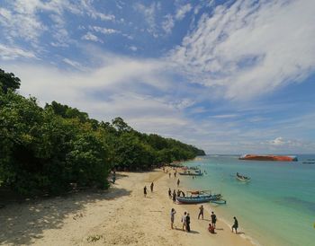 Group of people on beach