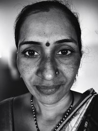 Close-up portrait of indian woman