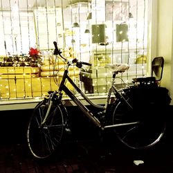 Bicycle on window