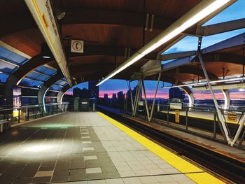 View of railroad station platform