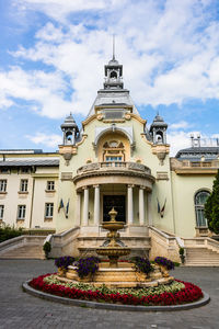 View of fountain in front of building