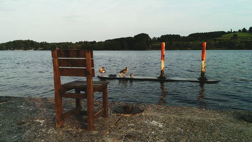 Pier on lake