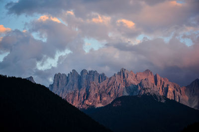 Panoramic view of mountains against sky