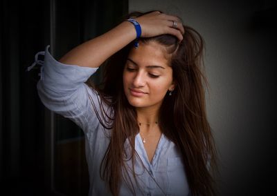 Portrait of a beautiful young woman