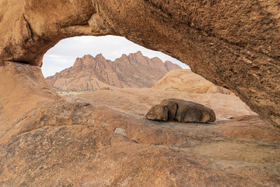 Rock formations in desert
