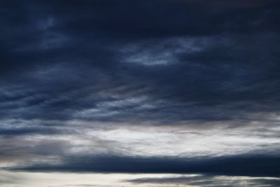 Low angle view of storm clouds in sky