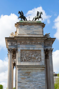 Low angle view of statue