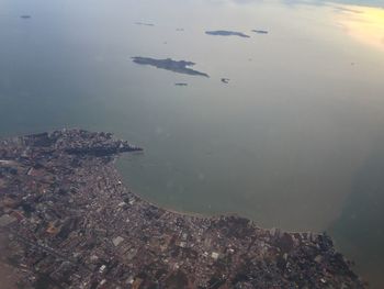 High angle view of a lake