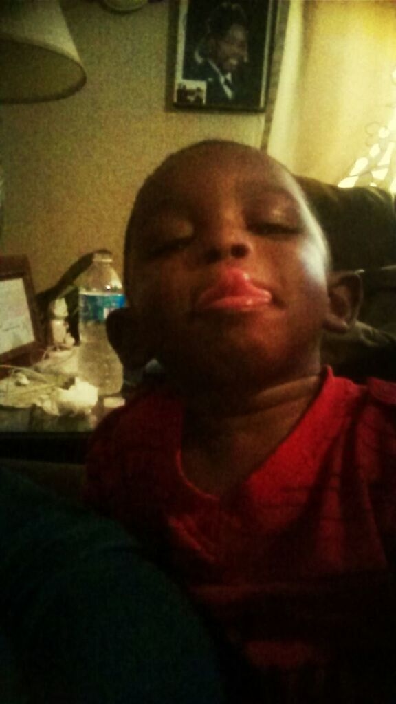 Jeremiah playing with my phone lol