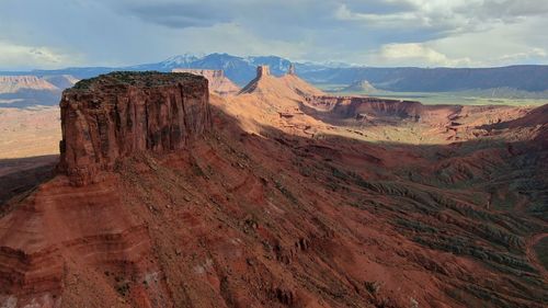 Panoramic view of rock formations