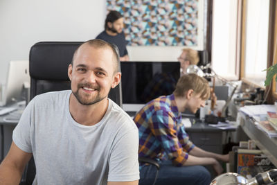 Young man in office