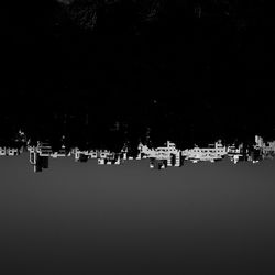 High angle view of buildings against sky