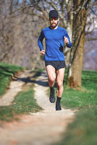 Mountain race athlete during a workout