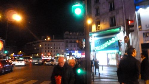 City street at night