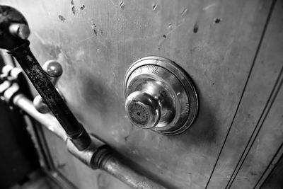 Close-up of vintage locker