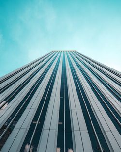 Low angle view of modern building against sky