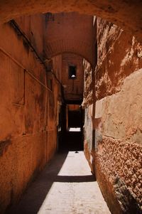Empty corridor of building