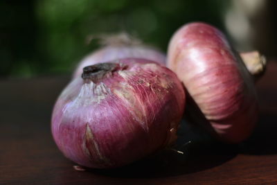 Close-up of fruit on table