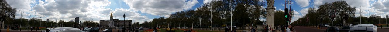 Panoramic view of trees against sky
