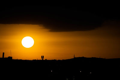 Scenic view of silhouette landscape against sky during sunset